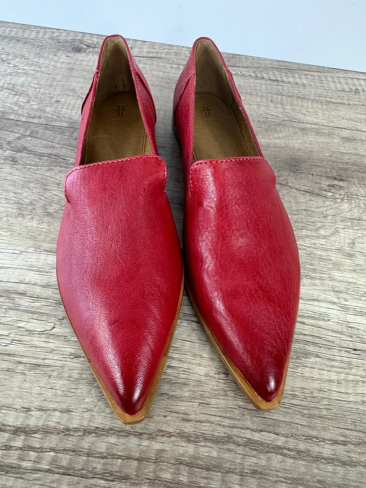 FRYE KENZIE VENETIAN RED FLAT LOAFERS