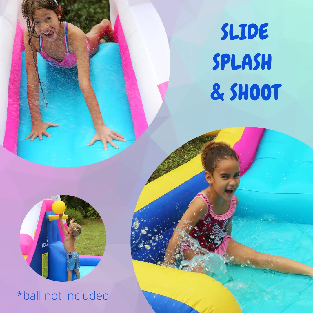 Inflatable Unicorn Themed Slide with Pool