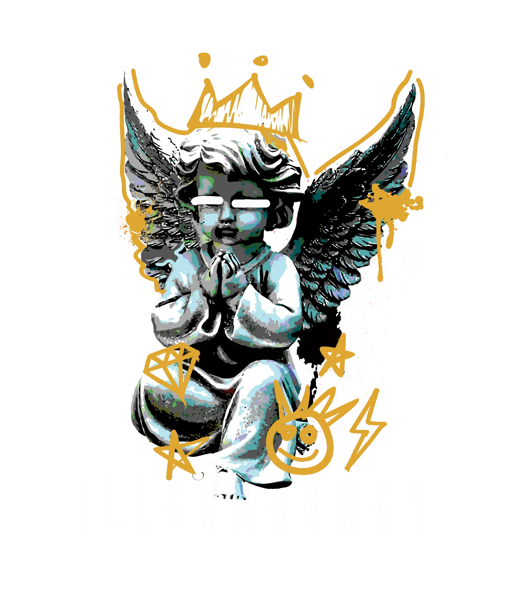 Nike Dunk High Wu-Tang Black T-Shirt (Graffiti Angel)| illcurrency
