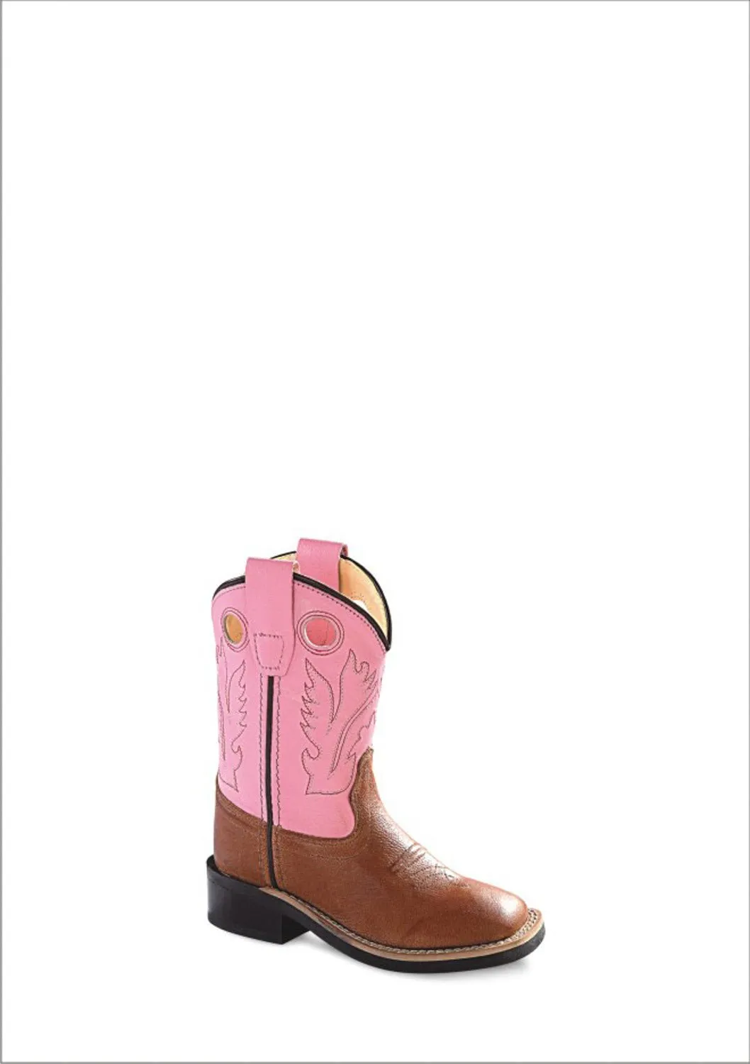 Old West Pink Toddler Girls Square Toe Cowboy Western Boots 4.5 D
